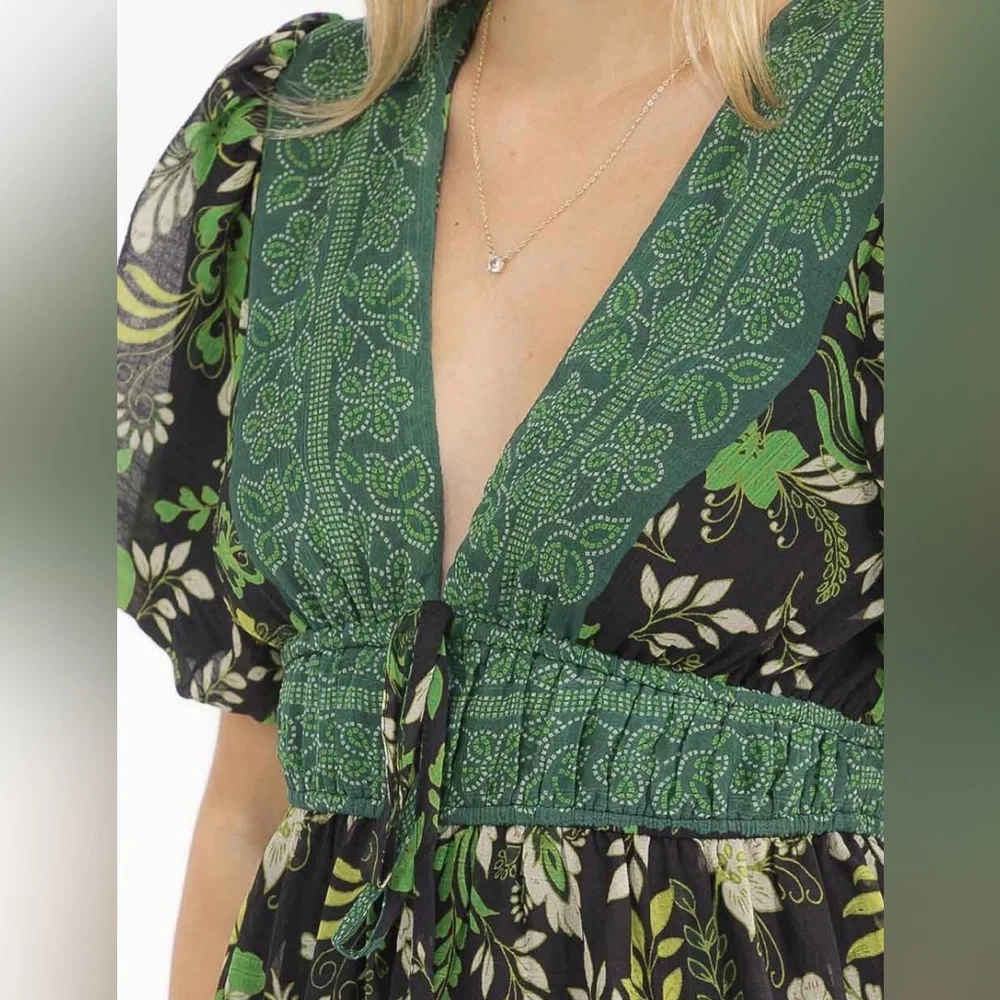 NWT Tadashi Shoji Ambria Floral Chiffon Midi Dress - Picture 4 of 4